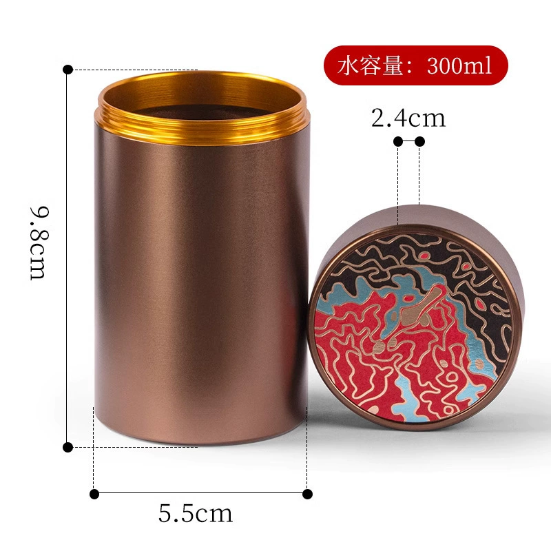 Metal handheld tea for traveling, big small box