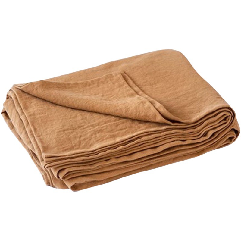 INS estilo Nórdico puro Lino hoja de cama de una sola pieza de color sólido simple Francés Luz de lujo llano ropa de cama al por mayor