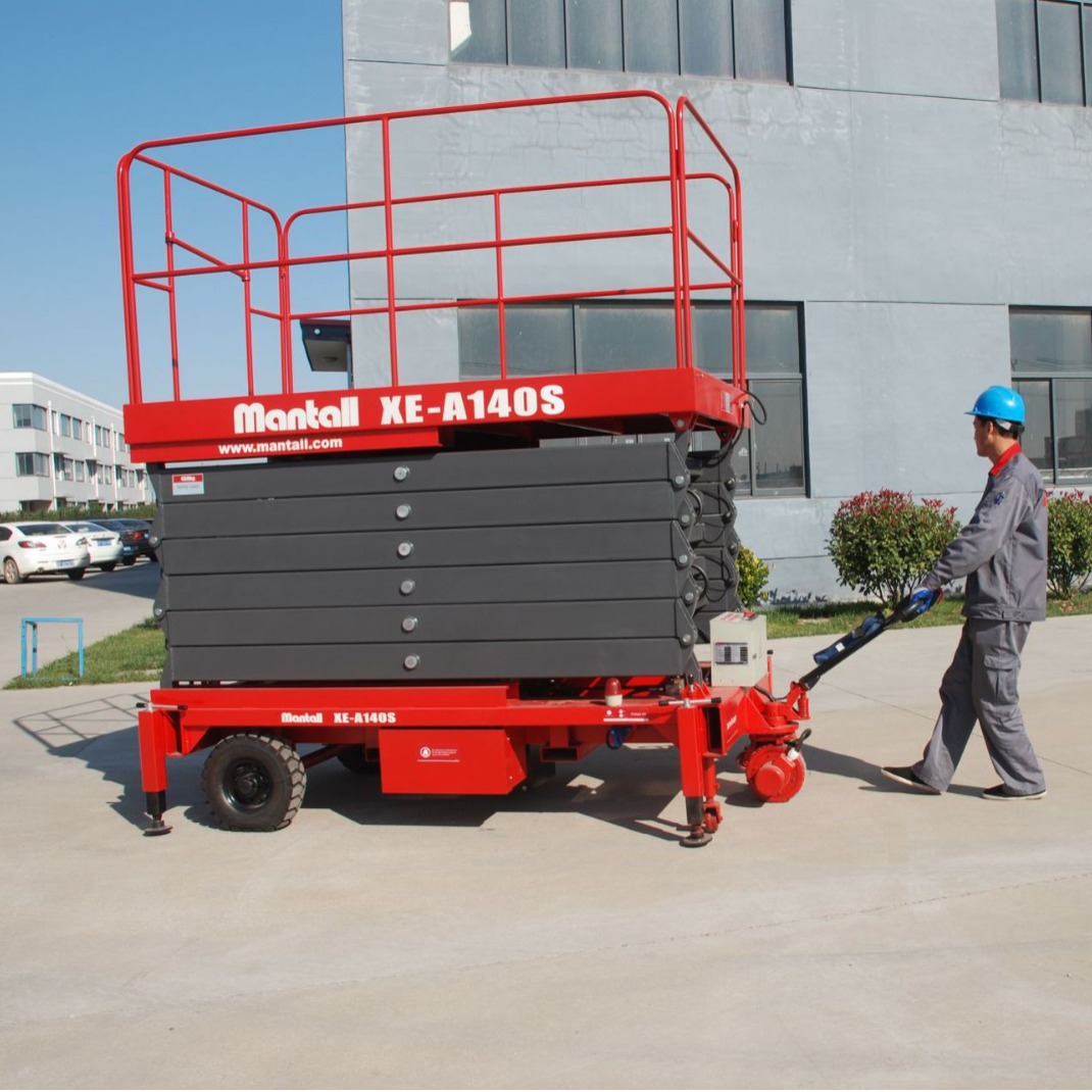 辅助剪叉式升降机辅助行走高空作业6米9米12米辅助升降卸货平台