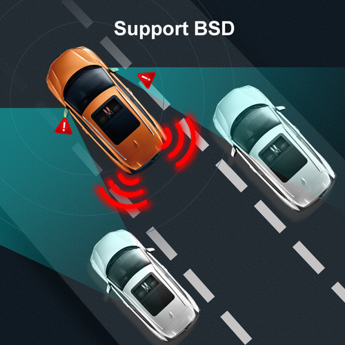 Cross-border 4K streaming rearview mirror 12-inch full screen front and rear dual recording driving recorder front ADAS rear BSD function