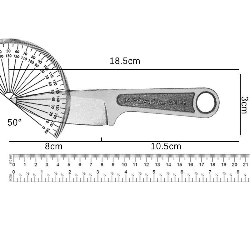 户外多功能一体直刀高硬度卡巴多用刀1119野外露营求生刀一体成型