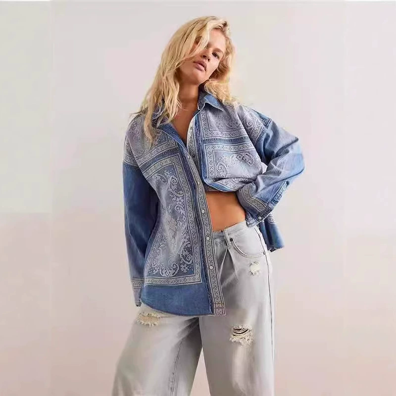 Весенний и летний новый стиль позиционирования с принтом сплайсинга дизайн