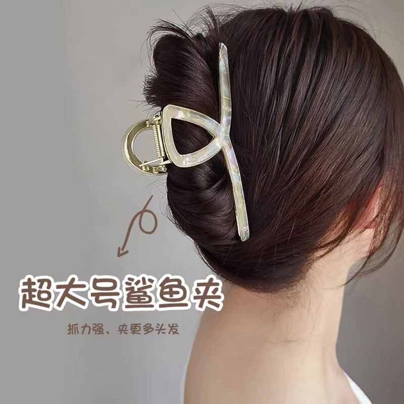 13cm Plus Size Shark Grasping Hair Volume More Grasping Tight Foreign Style Grasping Clip French Hair Claw Hair Grasping