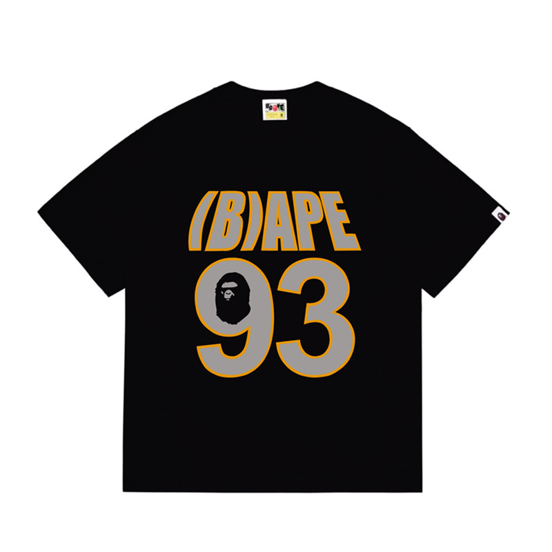 潮牌跨境批发供货外贸一件代发260g重磅BAPE猿人头鲨鱼短袖T恤8