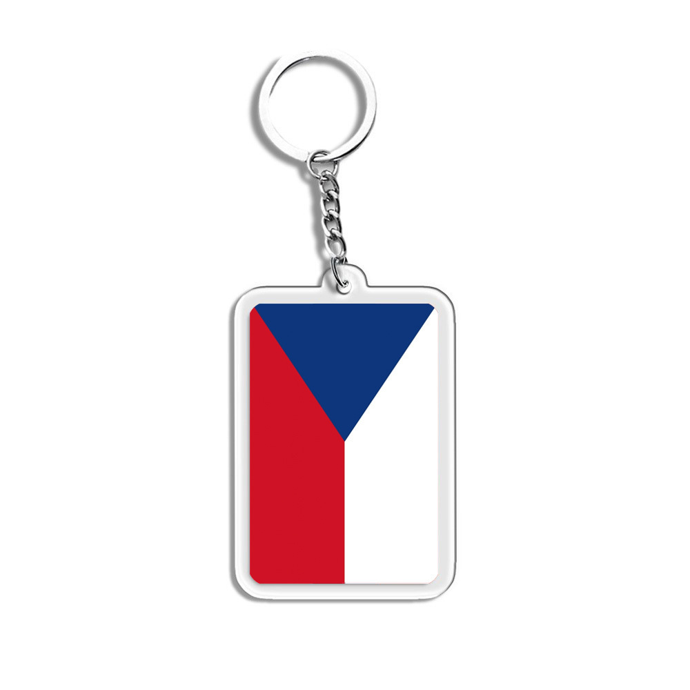 Colgante acrílico bandera nacional personalidad colgante creativo suministro transfronterizo fan decoración colgante conmemorativo llavero