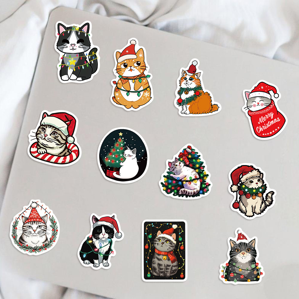 35g Weight Stickers Stationery Type 1 Set Quantity School Occasion PVC Material Cat Pattern Cute Style 1 Set Cat School PVC Cute Stickers 3