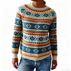 アマゾンの欧米の新型セーターの女性wishは丸首を販売して色を合わせます。