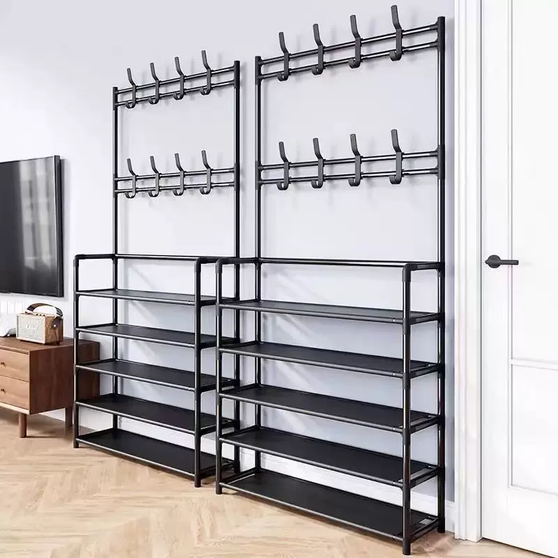 厂家多功能金属鞋架简易挂衣架多层储物鞋帽架宿舍租房简易鞋架