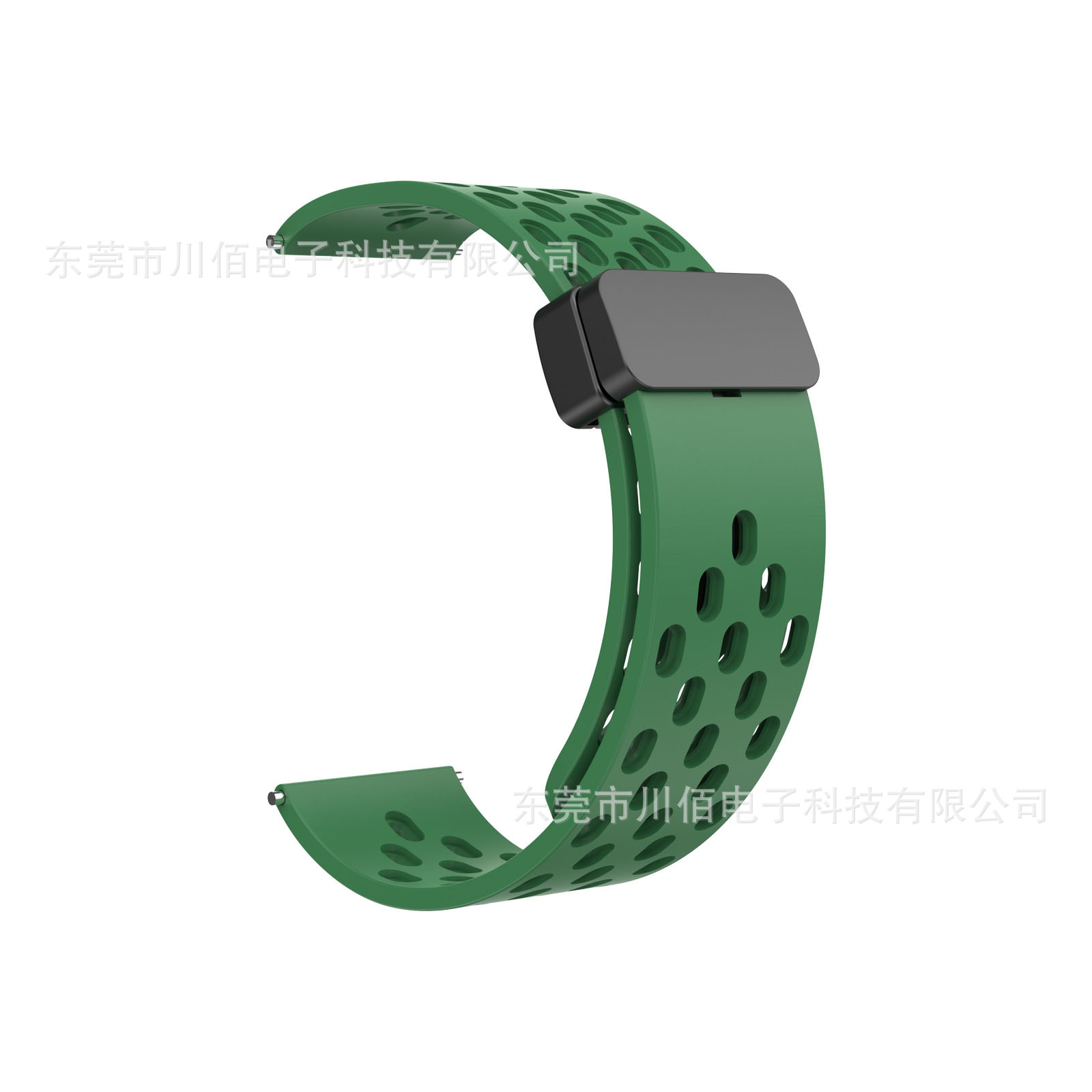 Suitable for Huawei, Samsung and Honor universal 2022MM silicone watch strap with perforation magnetic folding buckle undefined