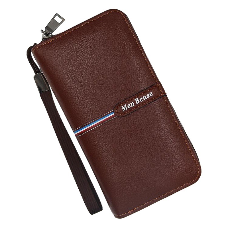 Suministro Directo de fábrica los nuevos hombres del embrague largo solo tirón lychee patrón cremallera gran capacidad bolso