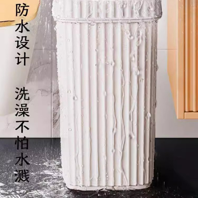 浴室専用極細バケツ ドイツ製隙間極細ゴミ箱 10cm極薄トイレフラットボディプッシュ式紙バケツ|undefined