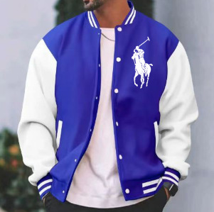 Cross-Border Autumn and Winter New Style Pony Baseball Jacket Embroidered Casual Jacket Unisex Versatile Personalized Ralph Lr