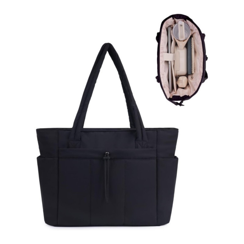 Amazon's New Quilted Tote Bag, Women's Handbag, Lightweight Travel Bag, Shoulder Bag, Casual Computer Tote Bag Amazon's New Quilted Tote Bag, Women's Handbag, Lightweight Travel Bag, Shoulder Bag, Casual Computer Tote Bag