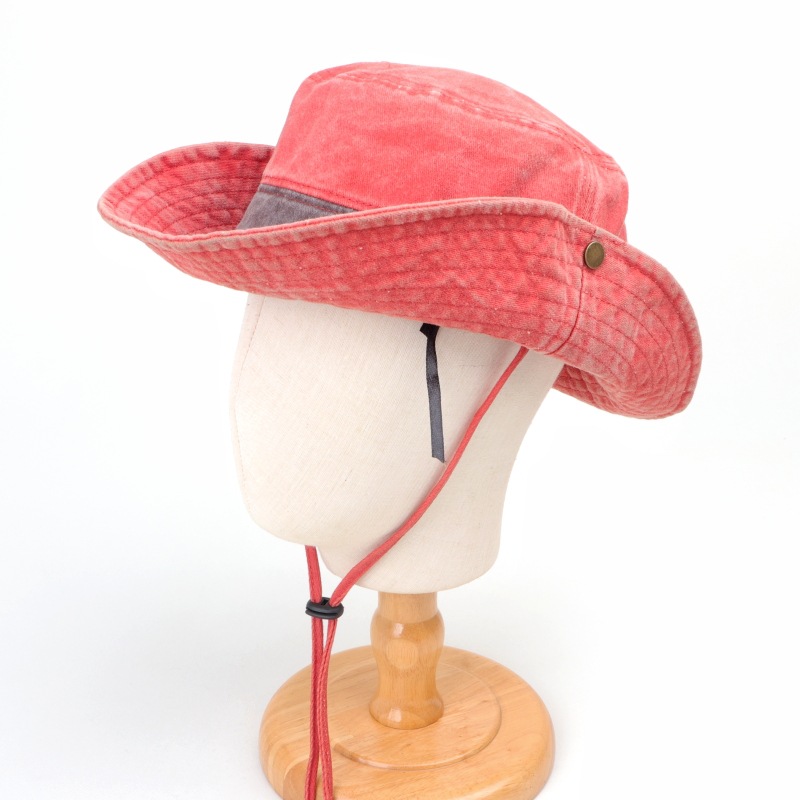 Frau Einfacher Stil Klassischer Stil Farbblock Gebogene Traufen Bucket Hat display picture 5