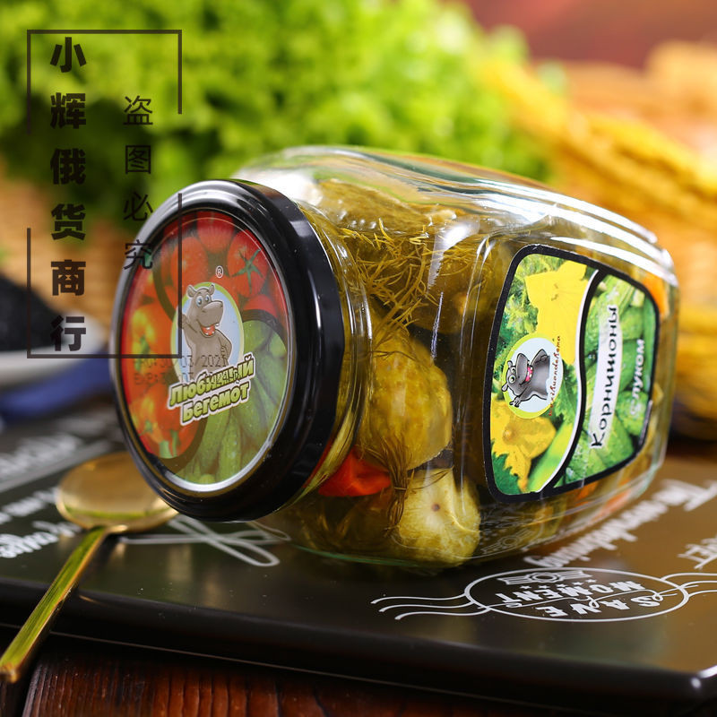Pickles Russian Western flavor pickled cabbage Cucumber can 500g precooked and ready to be eaten Serve a meal Manufactor wholesale Amazon