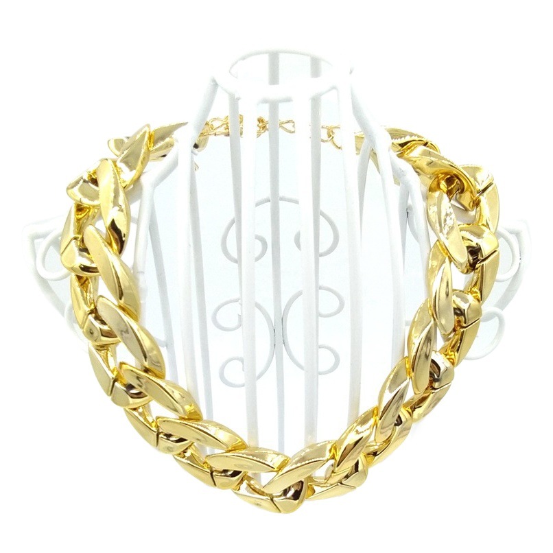 Joyería transfronteriza para mascotas collar de oro para mascotas productos de plástico Foto cadena de oro gato perro universal embalaje OPP