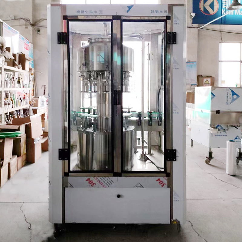 全自动柿子酒灌装机 菠萝酒灌装设备 柿子酒T型塞封口机 贴标机