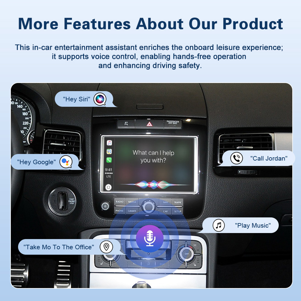 Cross-border wireless CarPlay/hicar compatible with Volkswagen Touareg/MIB system original car screen upgrade decoder