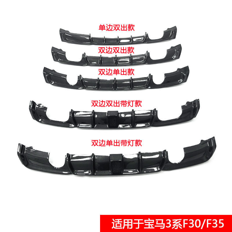 Difusor de Labio Trasero para BMW Serie 3 F30 F35 328 320im Doble Salida para Coche