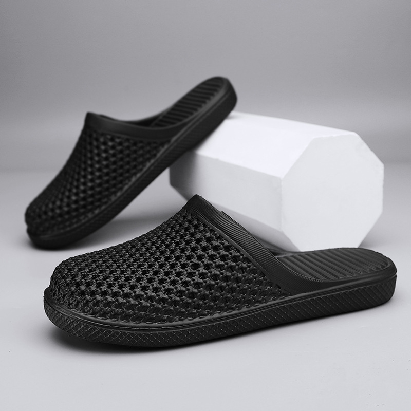 Summer New Women's Hole Shoes Flat Soft Bottom Non-slip Baotou Slippers Indoor and Outdoor Casual Bathroom Slippers