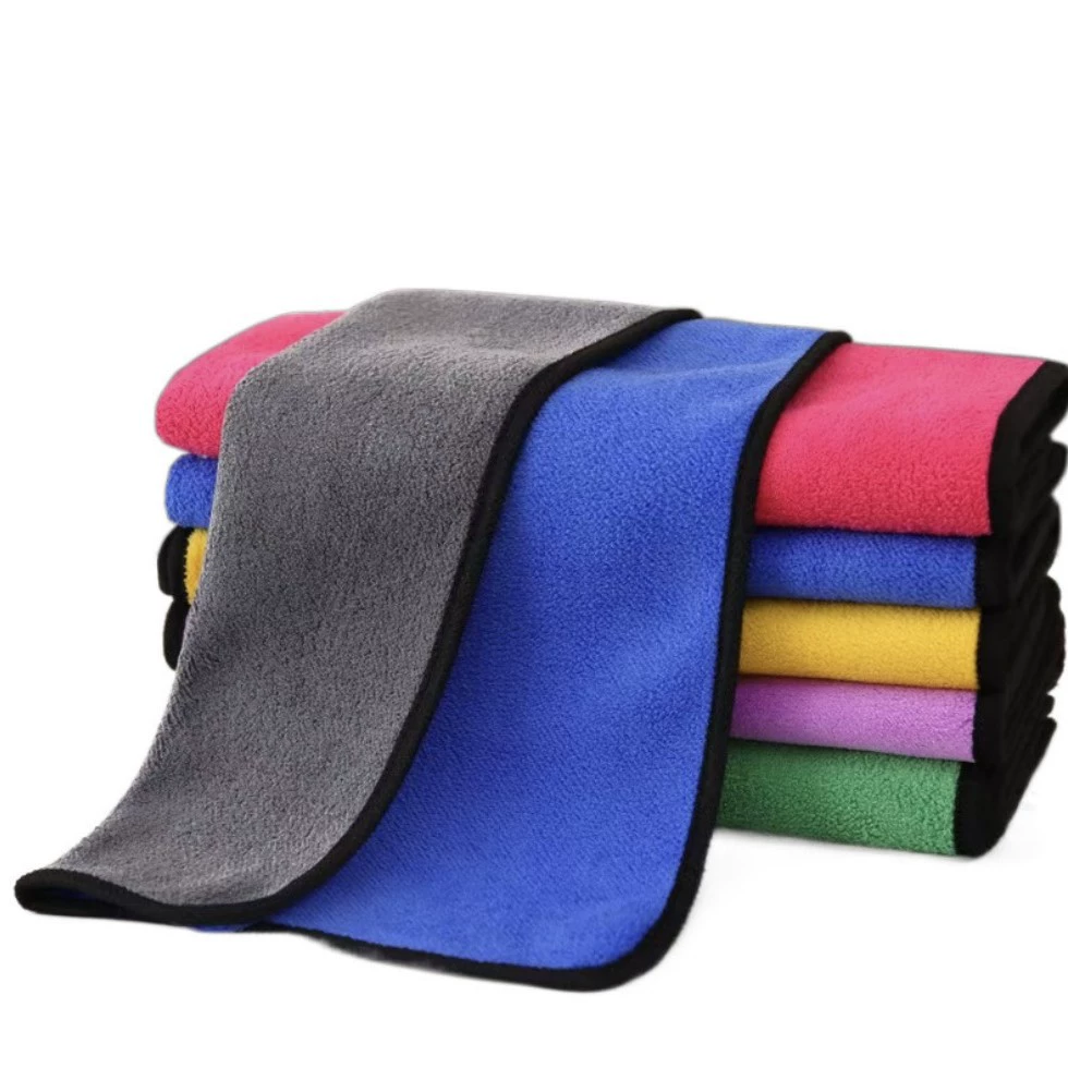 Заводская прямая продажа оптом двусторонних чистящих салфеток для авто, специальные впитывающие автомобильные полотенца, коралловый велюр, утолщенные полотенца