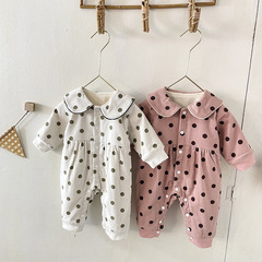 Korean Version Baby Bodysuit Winter Corduroy Infant and Toddler Crawling Suit with Extra Warmth and Thickness Newborn Bodysuit