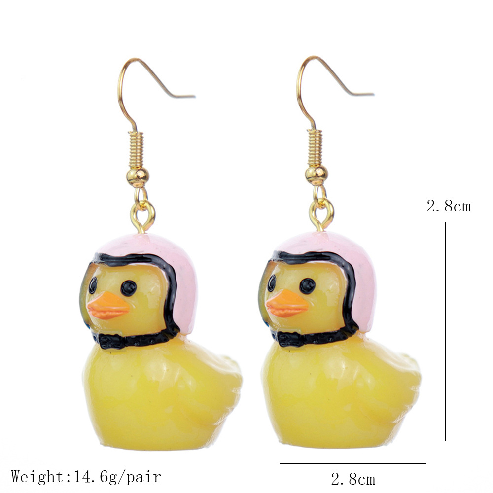 1 Pair Cute Animal Cartoon Duck Plastic Women's Drop Earrings Earrings Ear Hook display picture 12
