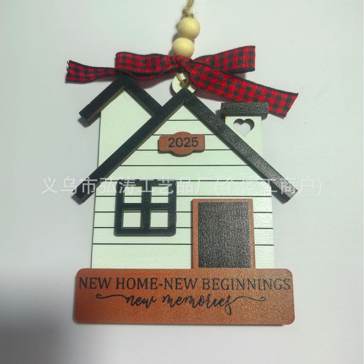 Decoración colgante 2026 nuevo mejor regalo de mudanza decoración de madera decoración para el hogar decoración del árbol de Navidad rojo