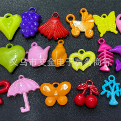 国境を越えた実色の花動物アクリル吊り珠散珠DIY手作りブレスレットビーズアクセサリー