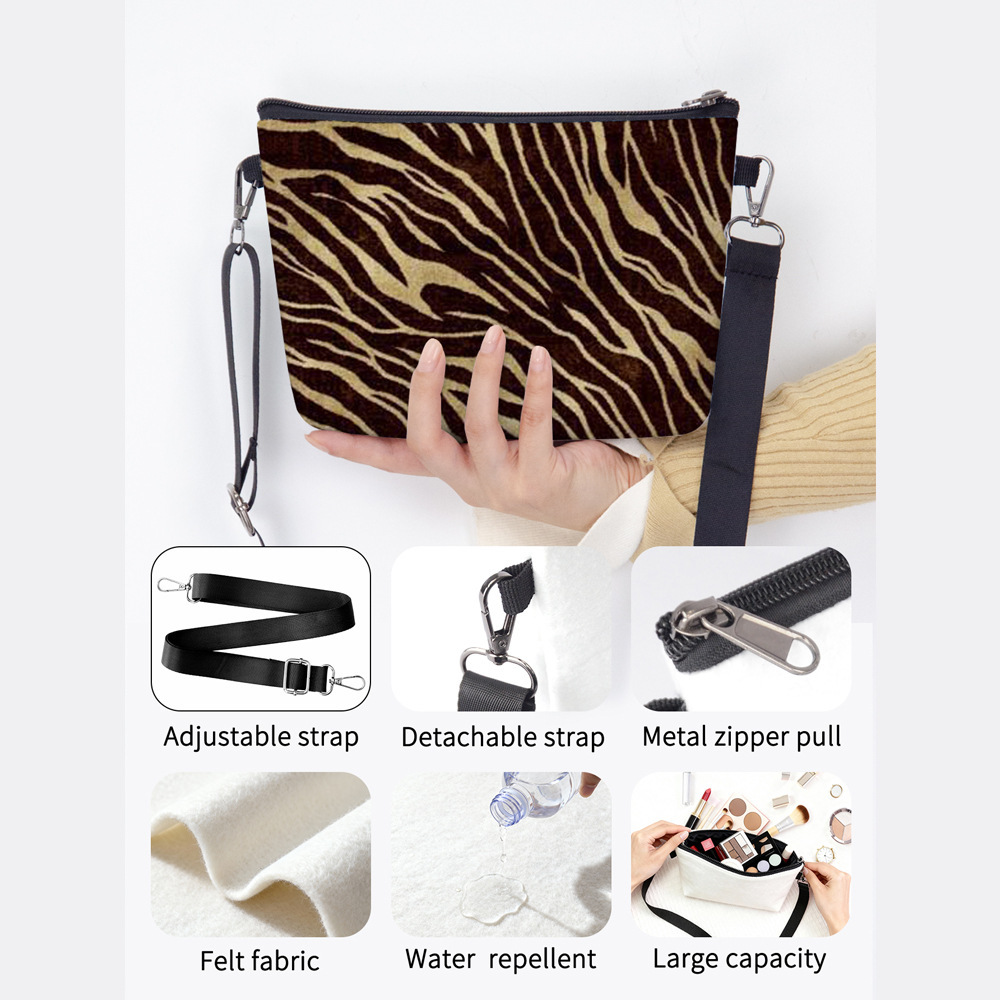 Nueva moda leopardo serie de bolsos de mujer bolsos de felt bolsos de hombro de gran capacidad de viaje bolsos de moda de mujer image 12