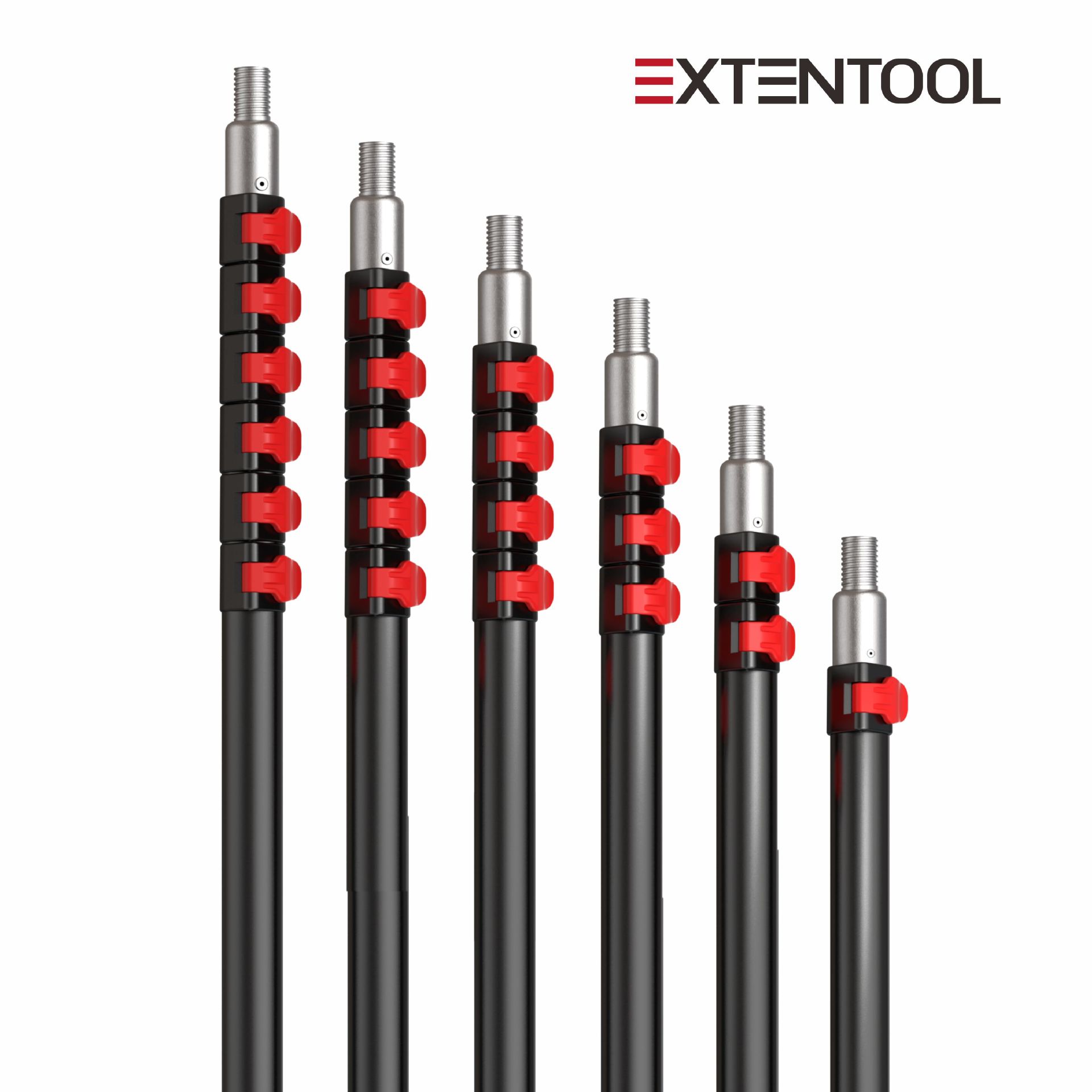 加长杆铝合金加厚滚筒刷伸缩杆 乳胶漆油漆涂料刷墙工具收缩杆