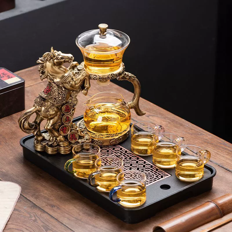 Automatic tea set for home use, glass high quality high-end teapot