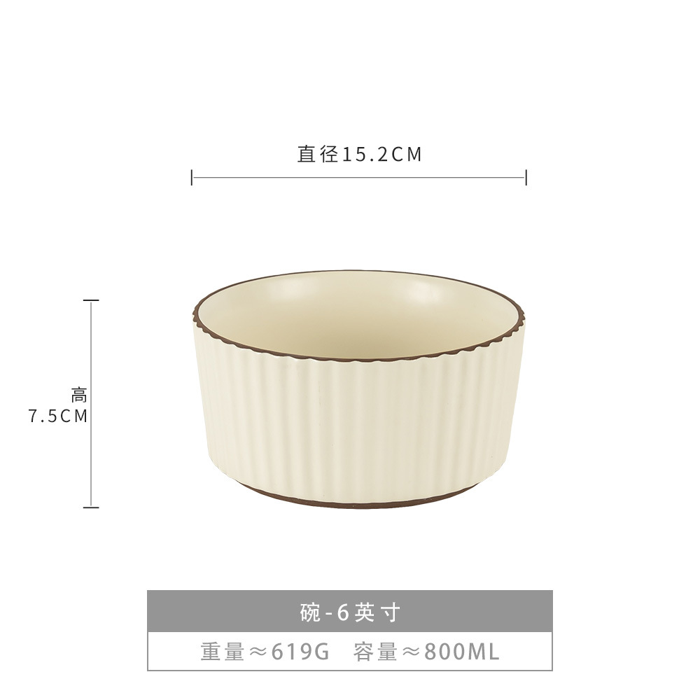 Tazón de fideos retro tazón de cerámica japonés tazón de ensalada tazón de verduras del hogar tazón de fideos instantáneos vajilla tazón de sopa de alto valor de color tazón de arroz de frutas