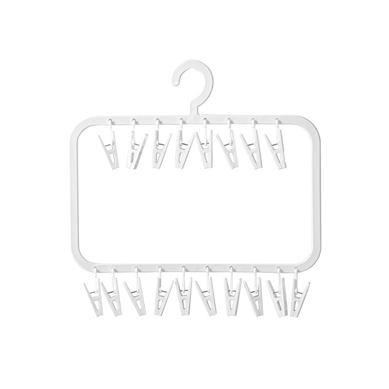 흰색 다공성 옷걸이 클립 20개(더블 레이어)