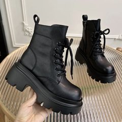 厚底马丁靴女款2025新款秋冬季靴子英伦风单靴增高时尚小个子短靴