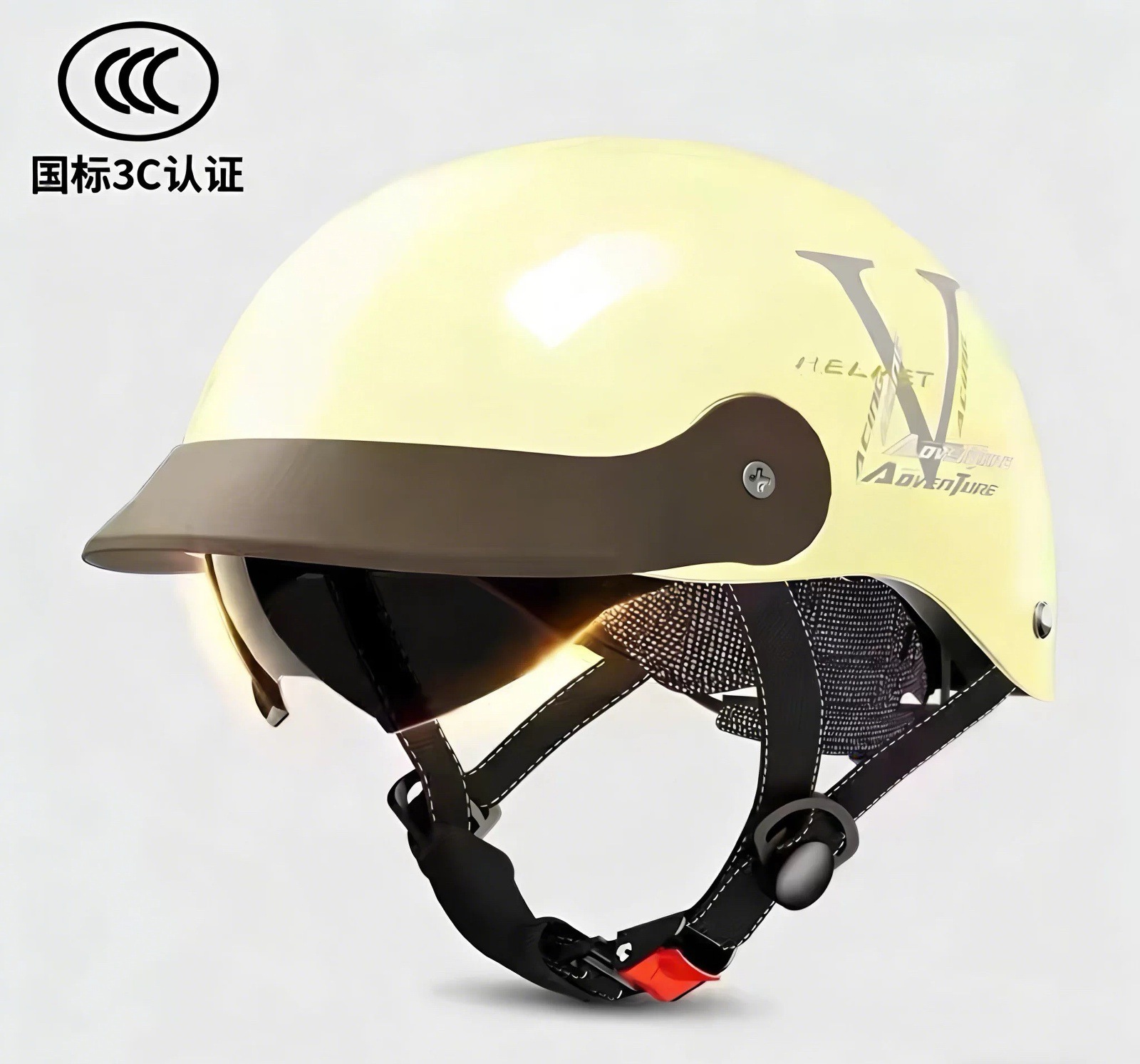 Retro visor electric vehicle safety helmet for women, 2026 new model for men, summer, with concealable sun protection sunglasses for electric scooters