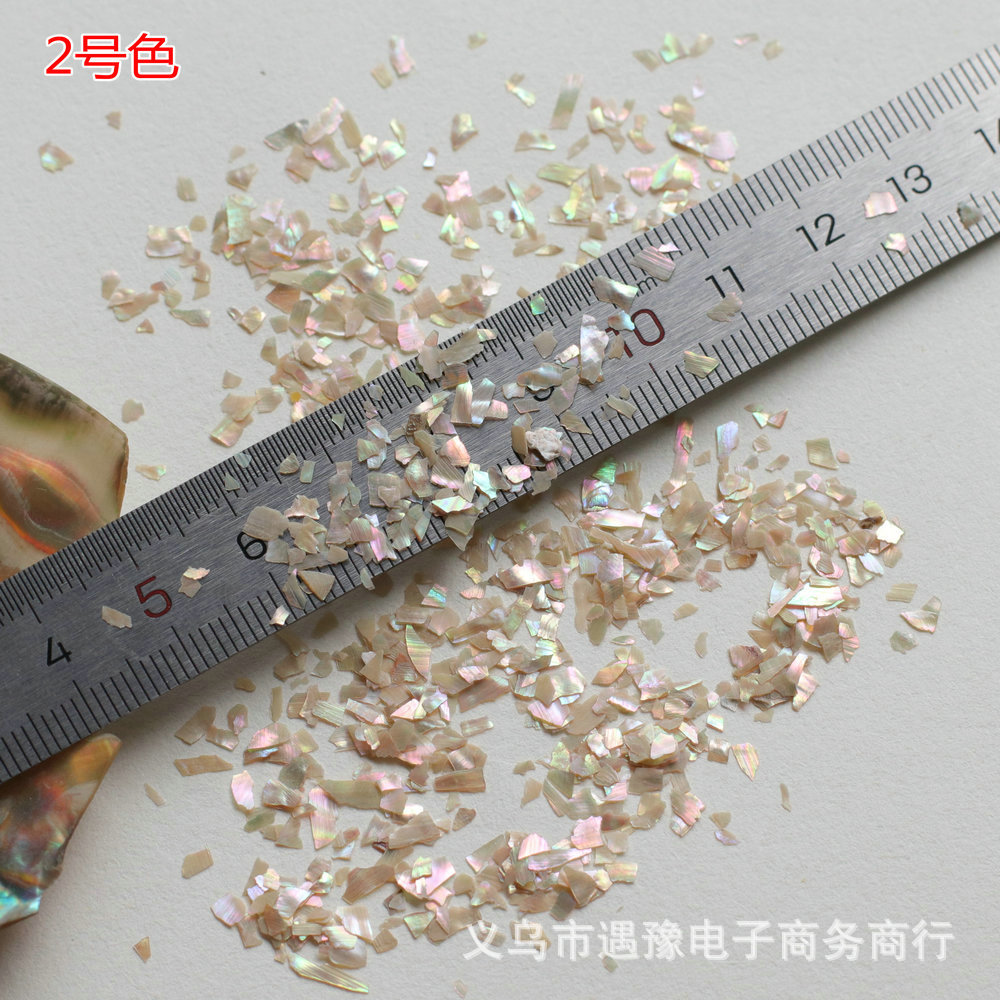 New 1-3mm ultra-thin colorful abalone shellfish fragments nail art irregular shell sequins diy nail jewelry wholesale