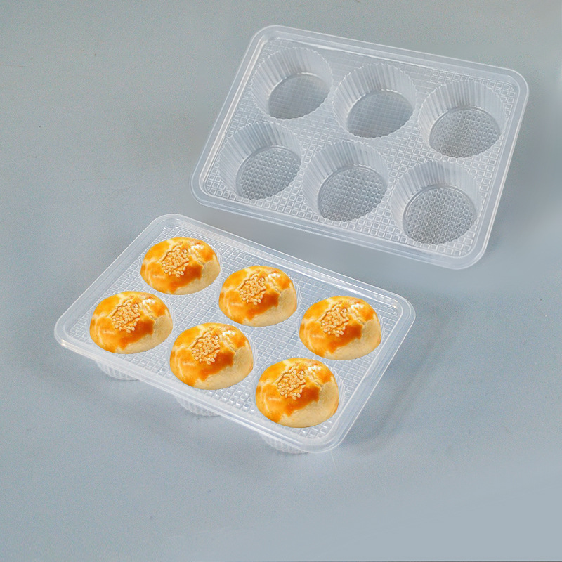 蛋黄酥包装托盒6格绿豆糕大福雪媚娘点心清明果青团长方形底托盘