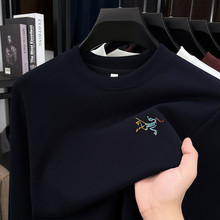 重磅棉质卫衣男2025秋季新款青年宽松落肩圆领韩版长袖男士打底衫