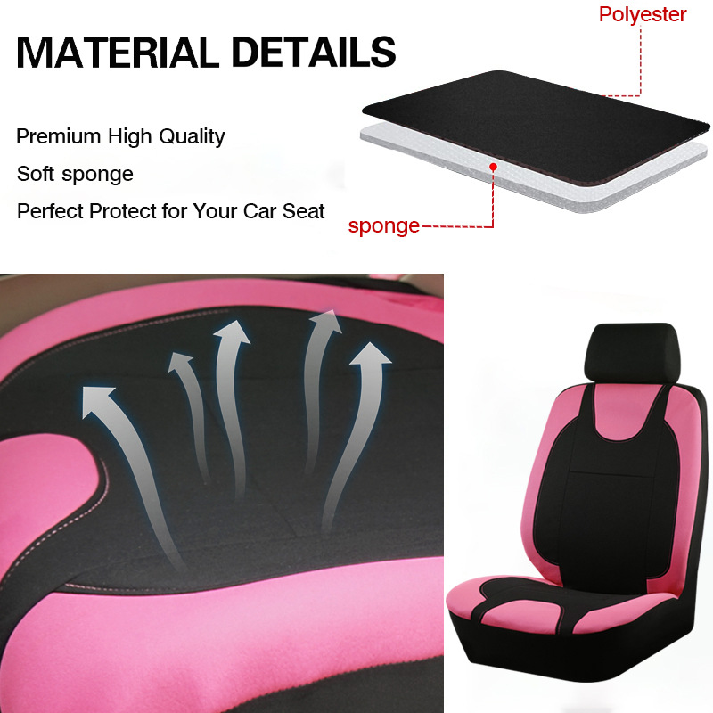 Universal Car Seat Cover PU Embroidered Car Seat Cushion Cover for All Seasons TEMU Hot-Selling Factory Direct Shipment