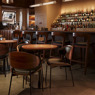 American Retro Bistro Solid Wood Table and Chair Combination Music Bar Dining Bar Bar Dining Table and Chairs Commercial Table and Chairs