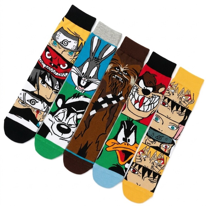 Women's mid-calf anime Bugs Bunny trendy socks, men's socks, Naruto, Amazon, Instagram, foreign trade, men's manufacturer socks Women's mid-calf anime Bugs Bunny trendy socks, men's socks, Naruto, Amazon, Instagram, foreign trade, men's manufacturer socks