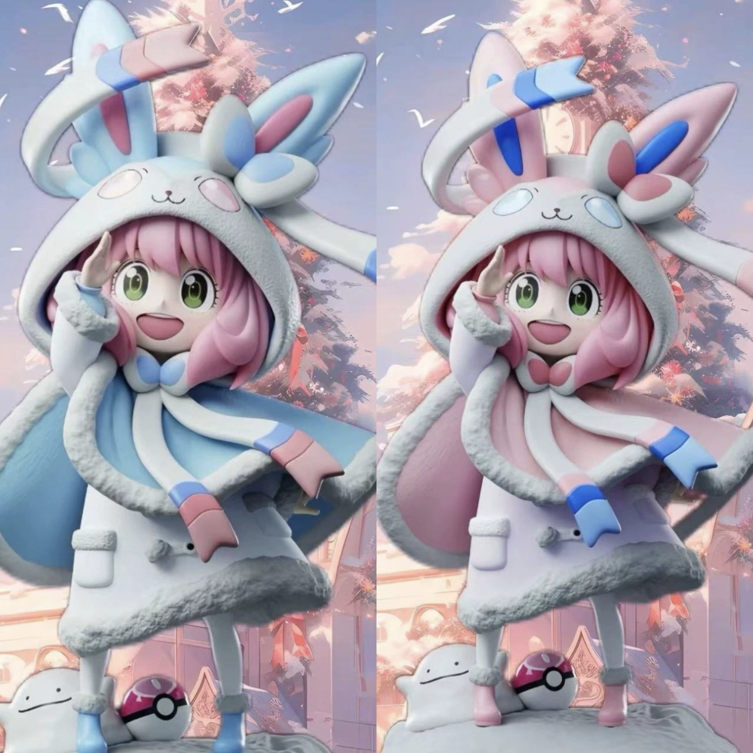 Оптовая продажа/Прямая поставка, шпионский игровой домик, фея Eevee Ania, фигурка, двумерная модель настольного украшения в штучной упаковке