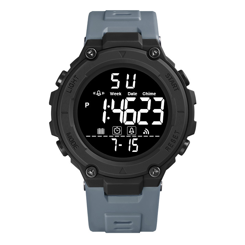 Nueva moda deportiva al aire libre reloj electrónico de los hombres de los estudiantes multifunción reloj de alarma luminosa reloj electrónico al por mayor