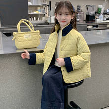 女童秋冬装外套2025新款洋气童装女孩夹棉衣服冬季摇粒绒加厚上衣