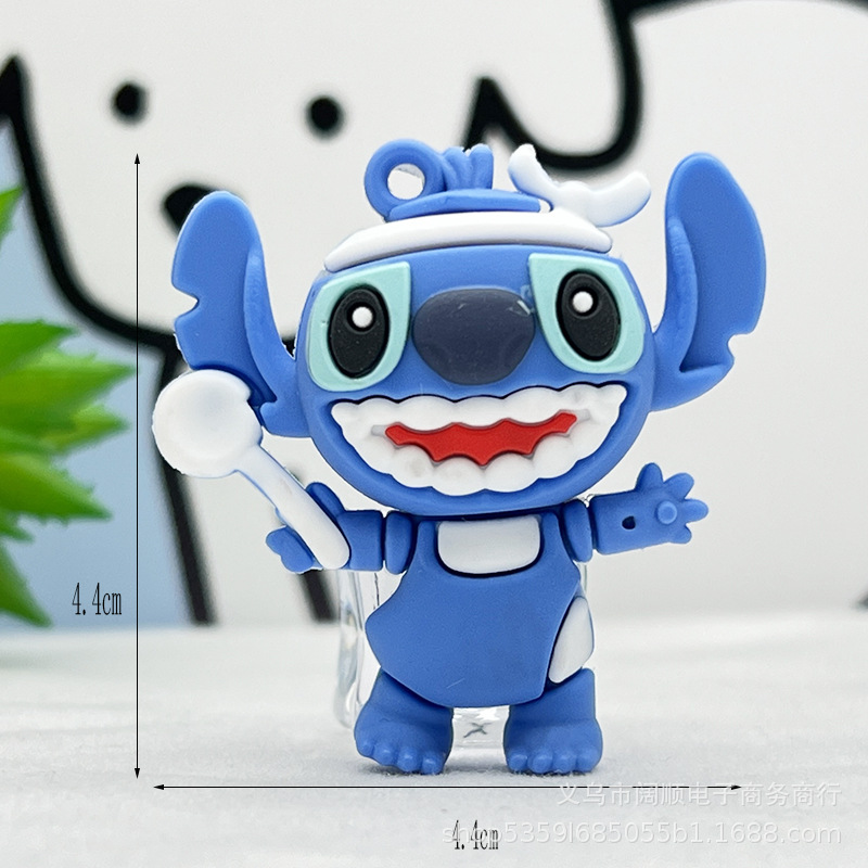 Llavero Stitch Llavero Colgante pequeño Etitch Llavero Stitch Colgante de muñeca Bolsa de coche Accesorios