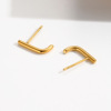 Sophisticated small design earrings stainless steel, simple and elegant design, Korean style