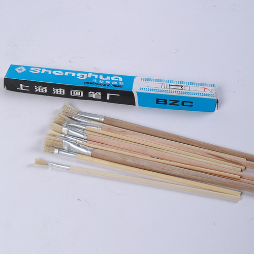 Floral Brand Pig bristle oil painting brush with white handle glue paint paint oil painting watercolor industrial brush