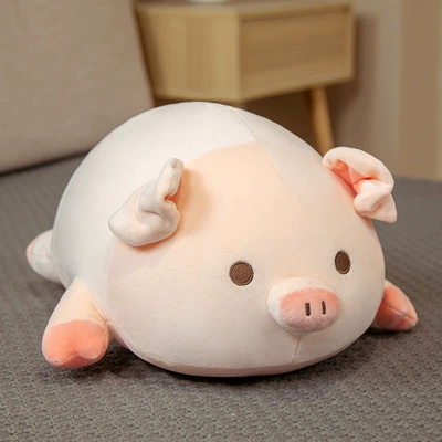 Cute Pig Plush Toy, Lying Pig Doll, Super Soft Pillow for Sleeping on the Bed, Birthday Gift for Men and Women (Oyuncaq yastıqlar) - open-eyes-pig-40cm