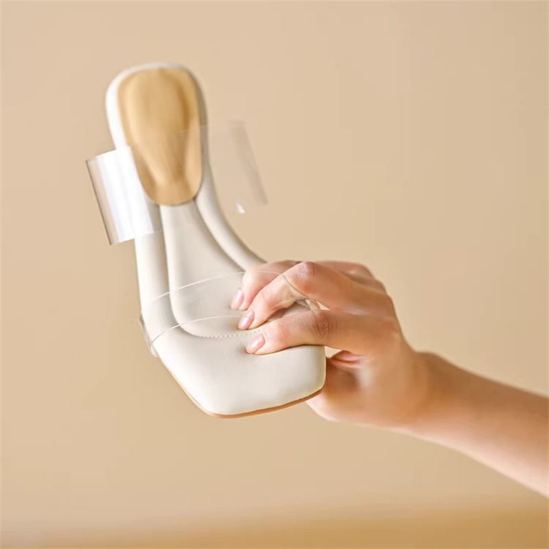 Height Increasing Slimming Chunky Transparent Crystal High Heel Sandals For Women Summer Versatile Outdoor Comfortable_vogvips.com